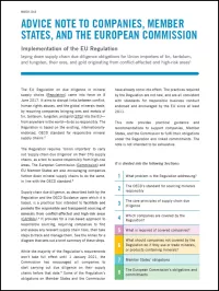Advice note to companies, member states, and the European Commission
