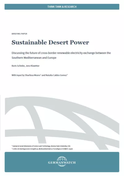 Cover Sustainable Desert Power