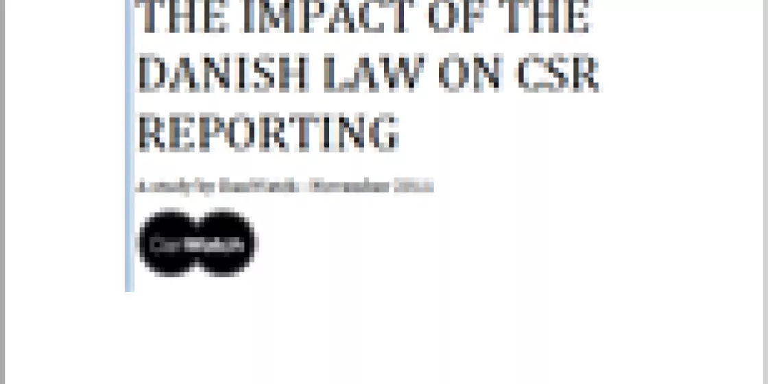 Cover_The Impact of the Danish Law on CSR-Reporting 