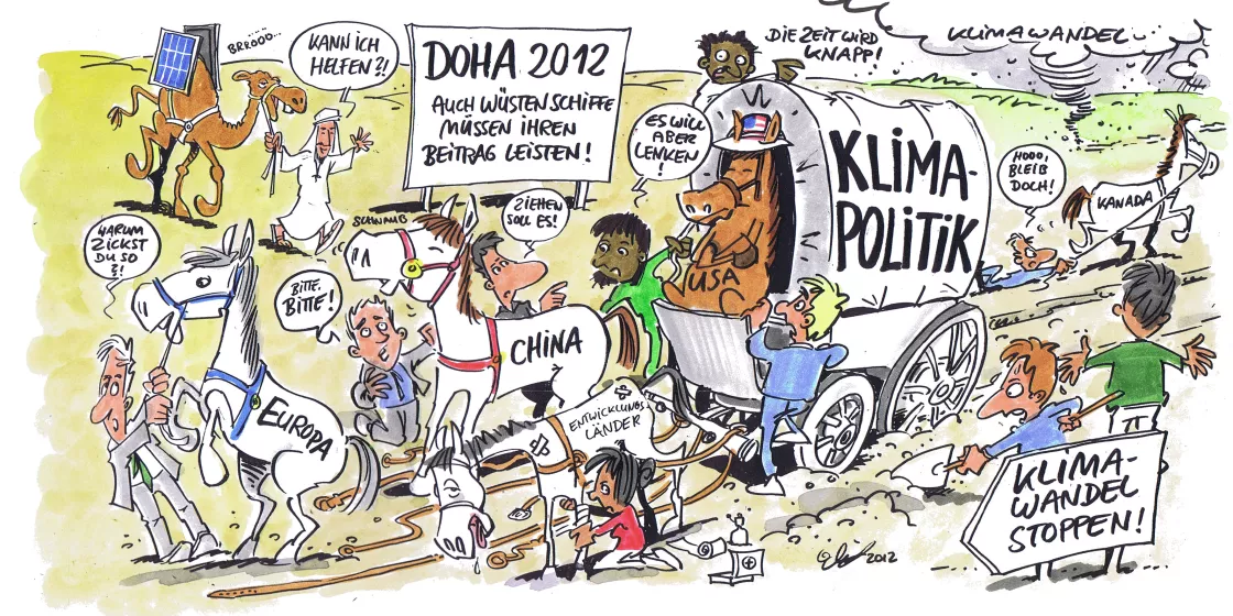 Karikatur: Klimagipfel Doha 2012