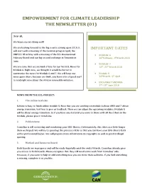 Empowerment for Climate Leadership - Newsleter (01)