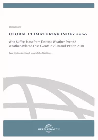 Cover Global Climate Risk Indes 2020
