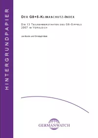 Deckblatt: G8+5-Klimaschutz-Index 2007