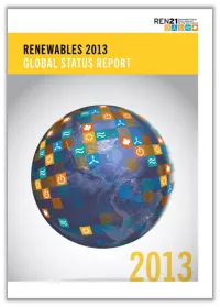 Cover Global Status Report 2013