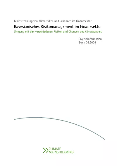 Projektinformation: Bayesianisches Risikomanagement im Finanzsektor