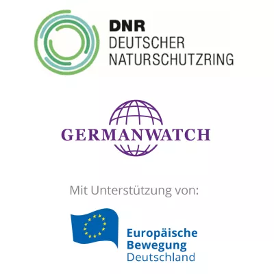 Logos Germanwatch, DNR, EBD 2020