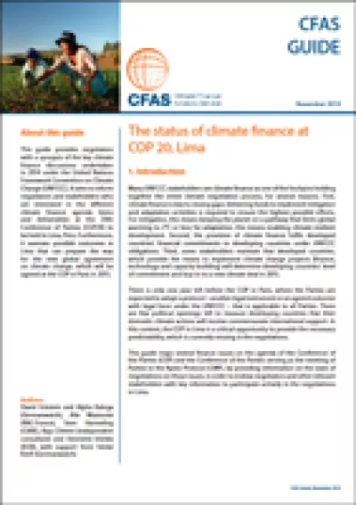 Cover Lima Climate Finance Guide