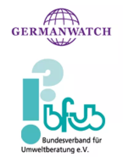 Logos Germanwatch und BFUB - Bundesverband für Umweltberatung