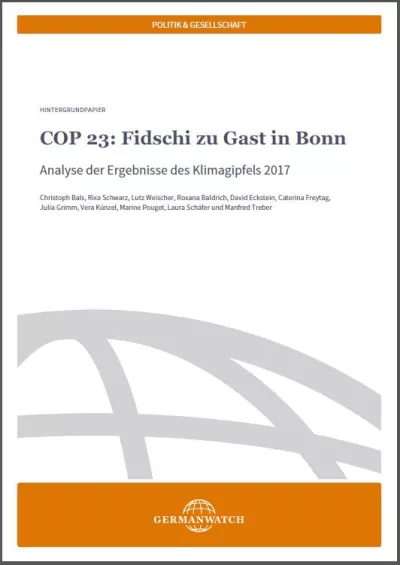 Cover: Hintergrundpapier Analyse zur COP23