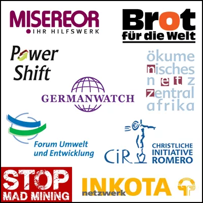 Logos,-Germanwatch,-Powershift,-Inkota-CIR-Brot-Misereor-Inkota-oek-netzwerk-zentralafrika-stop-mad-mining,-FuE