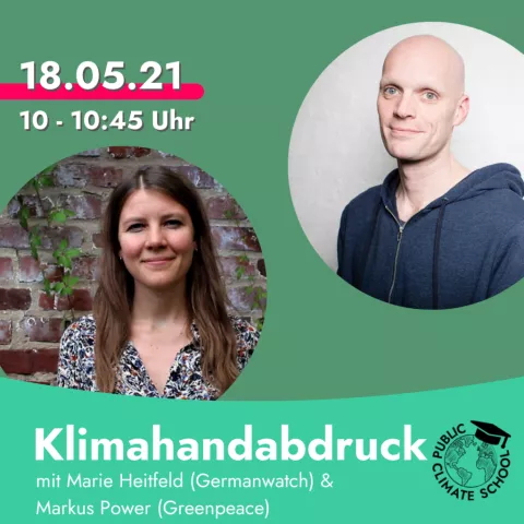 Termin Flyer zum Klimahandabdruck