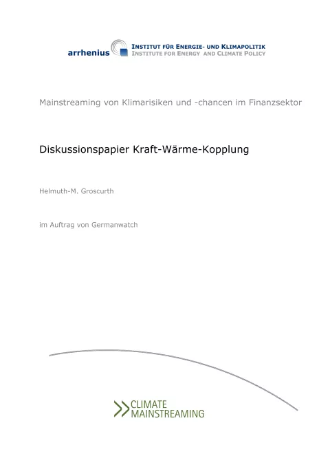 Diskussionspapier Kraft-Wärme-Kopplung