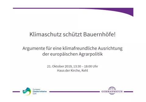 Klimaschutz schützt Bauernhöfe!