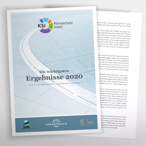 Cover des Klimaschutz-Index 2020