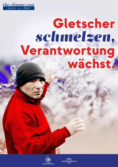 Title page: Glaciers are melting, responsability is growing.