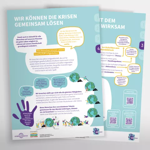 Zwei Handabdruckposter