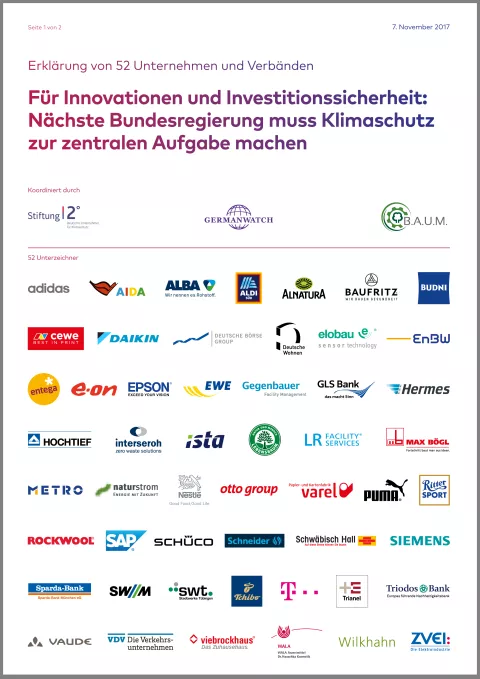 Cover: Unternehmenserklärung für Innovation und Innovationssicherheit