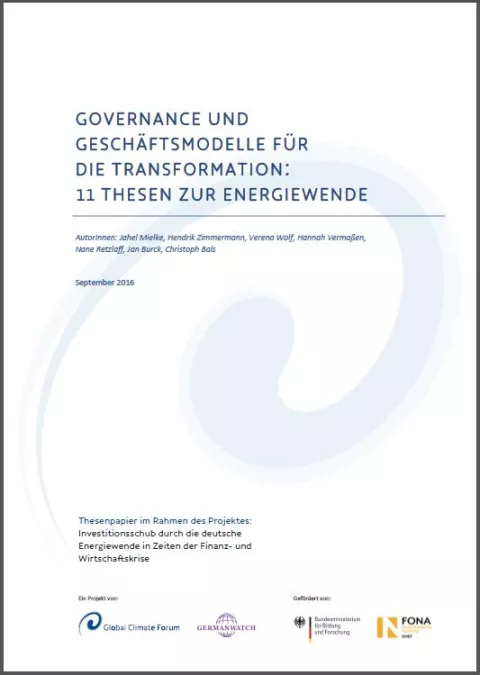 Cover: 11 Thesen zur Energiewende