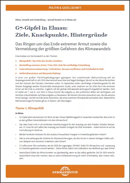 Cover G7-Hintergrundpapier 2015