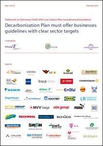 Cover Statement Decarbonisation Plan 2050