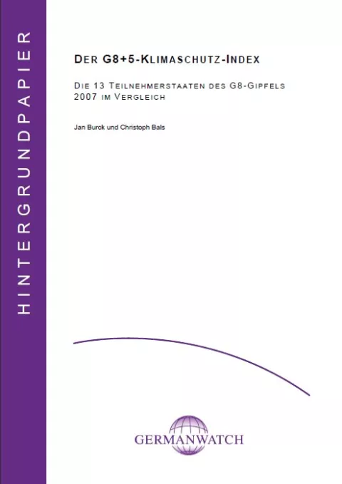 Deckblatt: G8+5-Klimaschutz-Index 2007