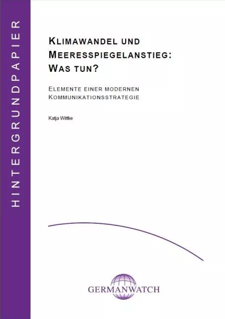 Deckblatt: Klimawandel und Meerespiegelanstieg