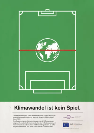 Bild: Poster "Klimawandel ist kein Spiel"