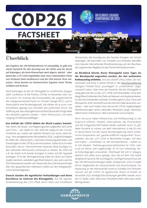 Titelseite COP-Factsheet