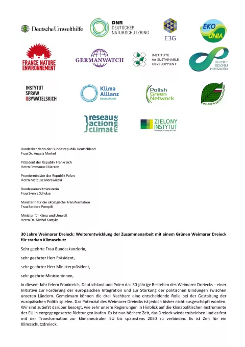 Titelseite Offener Brief