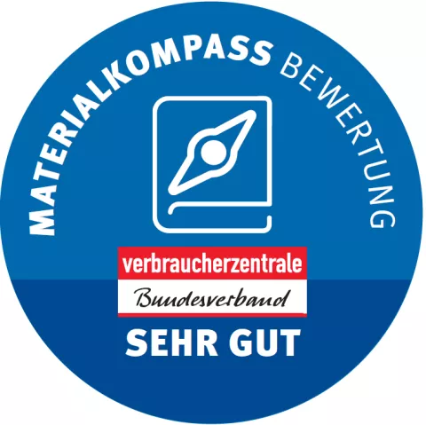 Logo Materialkompass Verbraucherbildung: sehr gut