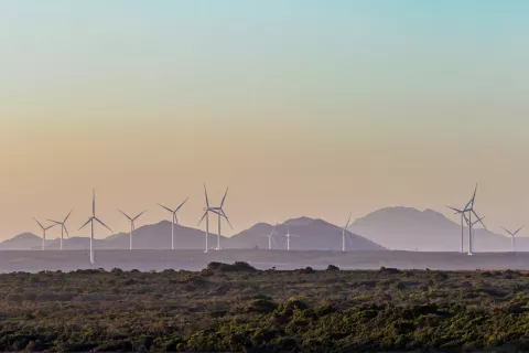 Wind turbines in South Africa