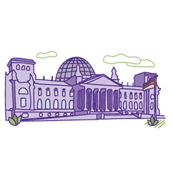 Illustration des Reichstags in Berlin