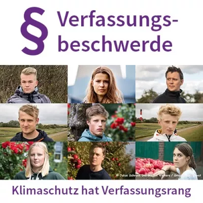 Collage von verschiedenen jungen Menschen, die bei der Verfassungsbeschwerde mitklagen