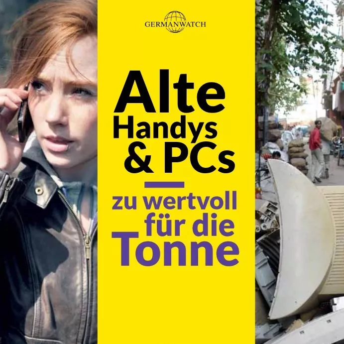 Cover Broschüre: Alte Handys & PCs - zu wertvoll für die Tonne