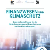 Cover Publikation Finanzwesen und Klimaschutz