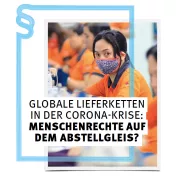 Cover 'Globale Lieferketten in der Corona-Krise - Menschenrechte auf dem Abstellgleis'