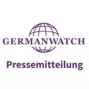 Das Germanwatchlogo und dem Schriftzug "Pressemitteilung"