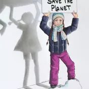 Karikatur Greta Thunberg 