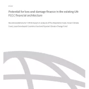 Cover Potential for loss and damage finance in the existing UNFCCC financial architecture