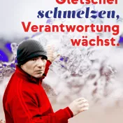 Title page: Glaciers are melting, responsability is growing.