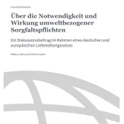 Cover: Diskussionspapier umweltbezogene Sorgfaltspflilchten