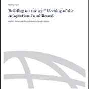 Briefing on the 23rd Meeting of the Adaptation Fund Board