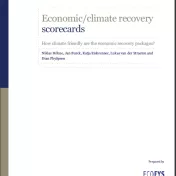 Cover: Economic/climate recovery scorecards