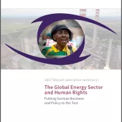 Cover: 2017 Report: The Global Energy Sector and Human Rights