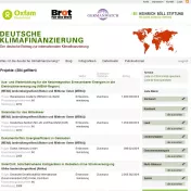 Screenshot Datenbank Deutsche Klimafinanzierung