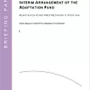 Deckblatt: Performance Review of the Interim Arrangement of the Adaptation Fund