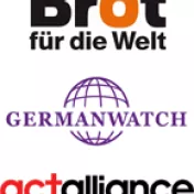 Logos Brot für die Welt, Germanwatch, act alliance