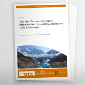 Cover showing the Lake Palcacocha in Huaraz, Peru