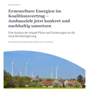 Titelseite der Publikation Erneuerbare Energien im Koalitionsvertrag