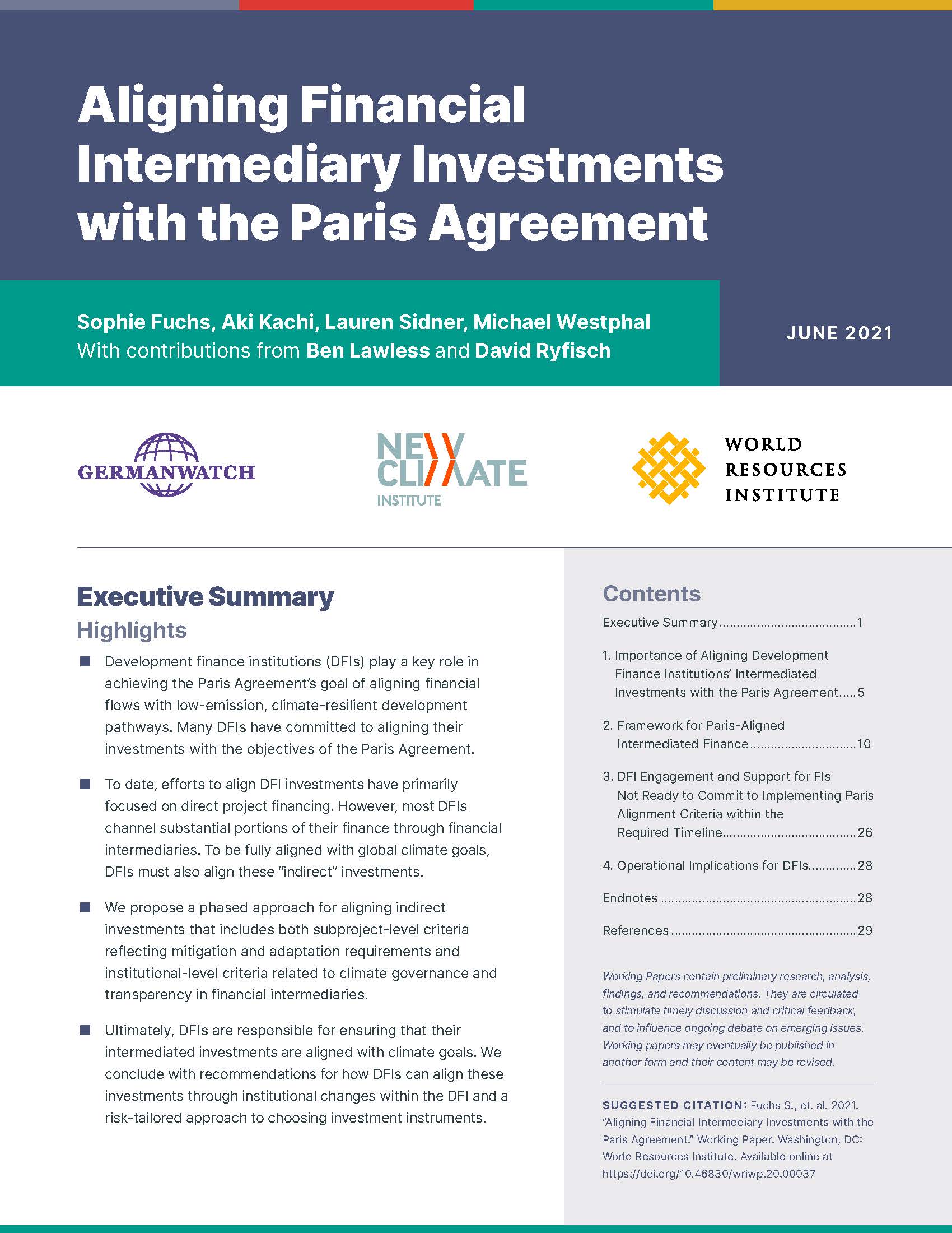 Aligning Financial Intermediary Investments with the Paris Agreement